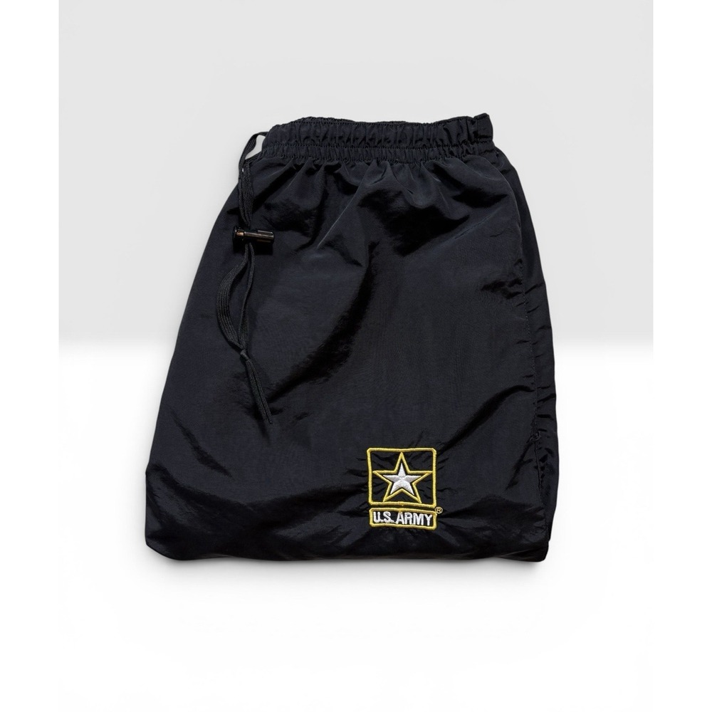 US Army Men's Physical Fitness Pants Black Zip Ankle Size Large -2054